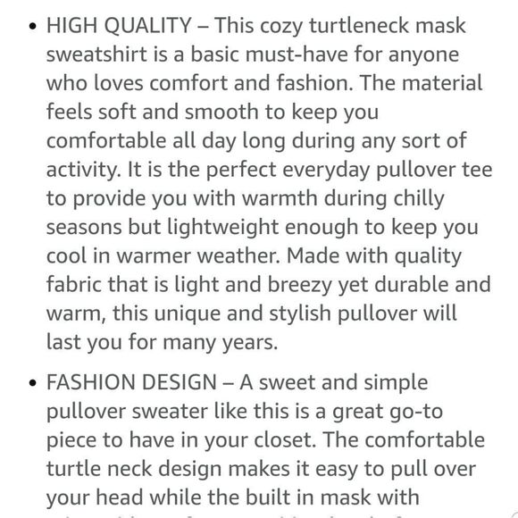 Coin 1804 Charcol Cowlneck Built In Mask Long Sleeve Sweater - Picture 8 of 11